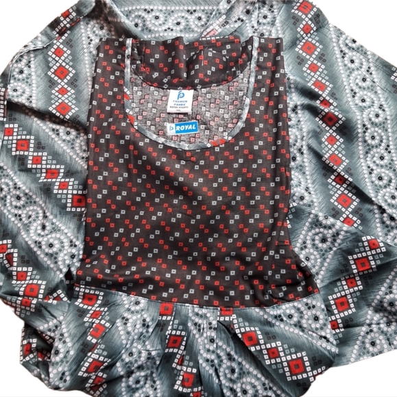 100% Cotton Pure Gown Nighty ( Combo of 2) - Picture 3 of 4